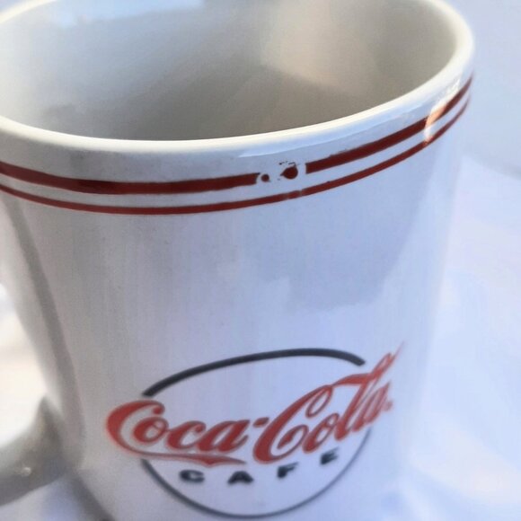 COCA-COLA Cafe Mug White Red Coffee Cup Mug Gibson 2002 - Picture 6 of 7